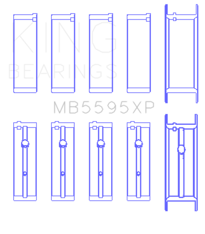 King Nissan KA-24DE (Size 0.25 Oversized) Performance Main Bearing Set - MB5595XP0.25