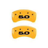 MGP Rear set 2 Caliper Covers Engraved Rear 50 Yellow finish black ch - 10010RM50YL