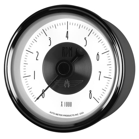 Autometer Prestige Pearl Series - Tachometer 3 3/8in 8K RPM In-Dash - 2098