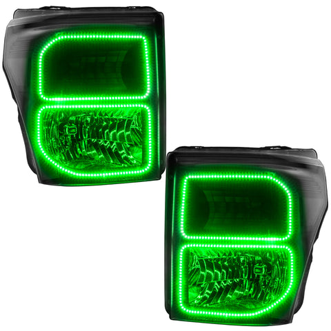 Oracle Ford F250/350 11-16 Halo Kit (Square Ring Design) - ColorSHIFT w/ 2.0 Controller - 2383-333