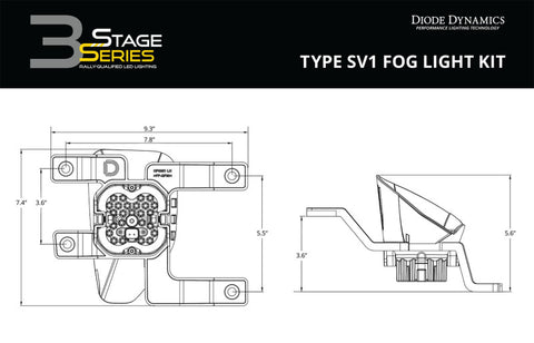 Diode Dynamics SS3 Sport Type SV1 Kit ABL - White SAE Driving - DD7109