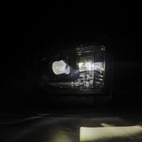 AlphaRex 14-21 Toyota Tundra LUXX-Series LED Proj Headlights Alpha-Blk w/Actv Light & Seq. Sig + DRL - 880836
