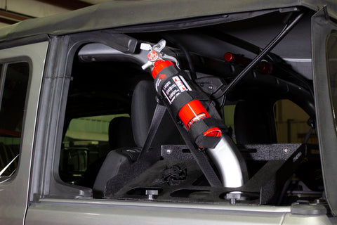 Fishbone Offroad Padded Roll Bar Black Fire Extinguisher Holder - FB55154