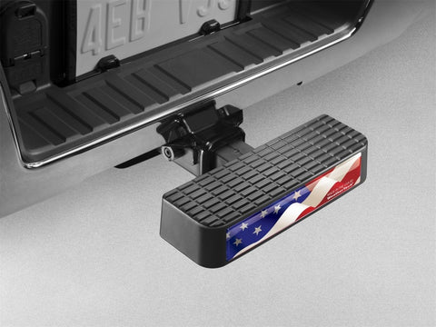 WeatherTech BumpStep Black (w/ Waving Flag Emblem) - 81BS2USF