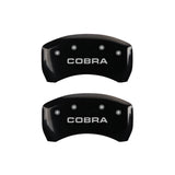 MGP Rear set 2 Caliper Covers Engraved Rear Cobra Black finish silver ch - 10010RCOBBK