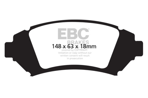 EBC 05 Buick Le Sabre (FWD) 3.8 (16in Wheels) Ultimax2 Front Brake Pads - UD1076