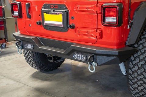 DV8 Offroad 2018+ Jeep Wrangler JL Rear Bumper w/ LED Lights - RBJL-03
