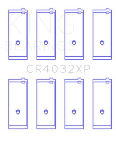 King Engine Bearings Toyota 4Age/4Agze/16V 1.6L (Size +0.50mm) Connecting Rod Bearing Set - CR4032XP0.5