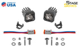 Diode Dynamics Stage Series C1 LED Pod Sport - White Wide Standard RBL (Pair) - DD6441P