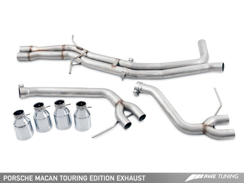 AWE Tuning Porsche Macan Touring Edition Exhaust System - Chrome Silver 102mm Tips - 3015-42068