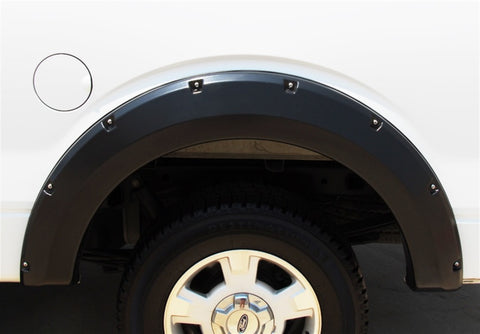 Lund 09-14 Ford F-150 (Ex Raptor) RX-Rivet Style Textured Elite Series Fender Flares - Black (2 Pc.) - RX312TB