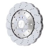 SHW 14-20 Audi R8 5.2L (Excl Ceramic Brake) Front Drilled-Dimpled LW Wavy Brake Rotor (4S0615301B) - AFX48201