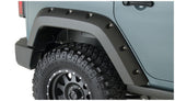 Bushwacker 07-18 Jeep Wrangler Unlimited Pocket Style Flares 2pc 4-Door Sport Utility Only - Black - 10080-02