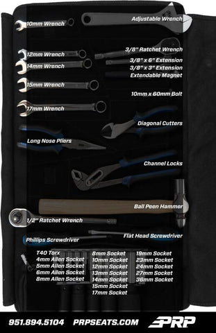 PRP Kawasaki KRX Roll Up Tool Bag w/ 35pc Tool Kit - E132