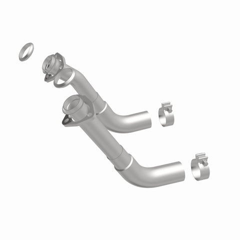 MagnaFlow 66-72 Chevy C10 Pickup V8 2-Piece Front Exhuast Pipe Kit (2in Tubing/Clamps/Inlet Flanges) - 15380
