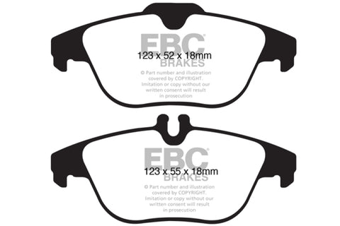 EBC 12-14 Mercedes-Benz C250 (W204) 1.8 Turbo Yellowstuff Rear Brake Pads - DP41990R