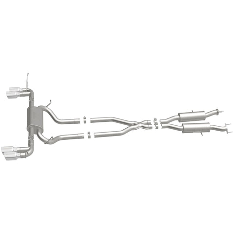 MagnaFlow Cat Back, SS, 2.5in, Quad Split Polish 4in tip 14-15 Jeep Grand Cherokee 3.6L/5.7L V6/V8 - 19193