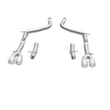 MagnaFlow Axle-Back, SS, 2.5in, Quad Split Rear 3.5in Tip 2015 Dodge Challenger 3.6L V6 - 19218