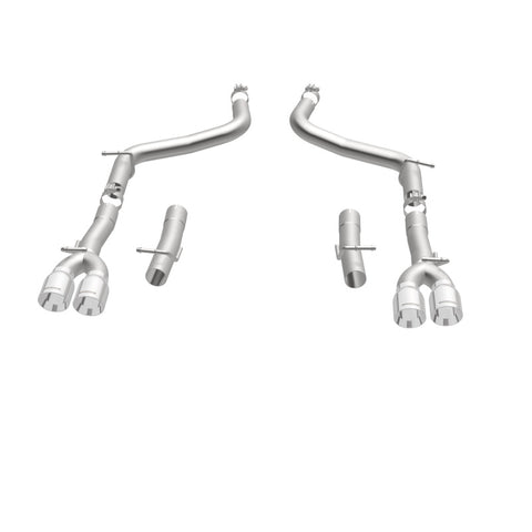 MagnaFlow Axle-Back, SS, 2.5in, Quad Split Rear 3.5in Tip 2015 Dodge Challenger 3.6L V6 - 19218