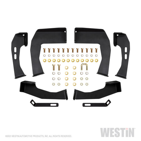 Westin 04-13 Chevy Silverado 1500 Crew Cab HDX Stainless Drop Nerf Step Bars - Textured Black - 56-119552
