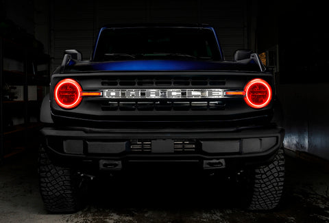 Oracle 21-22 Ford Bronco Headlight Halo Kit w/DRL Bar - Base Headlights -w/2.0 Controller - 1471-333