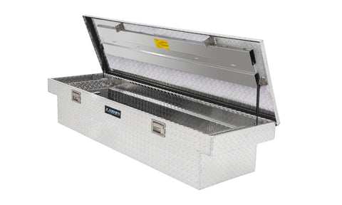 Lund 67-99 Chevy CK Ultima Single Lid Crossover Tool Box - Brite - 9100