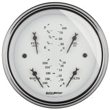 AutoMeter Gauge Quad 3-3/8in. 0 Ohm(e) to 90 Ohm(f)Elec Old Tyme White - 1614