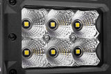 Go Rhino Xplor Bright Series Rectangle LED Flood Light Kit (Surface/Thread Std Mnt) 4x3 - Blk (Pair) - 753003023FBS