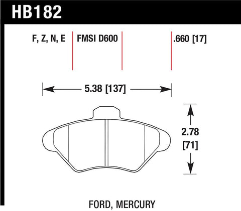 Hawk Performance Ceramic Street Brake Pads - HB182Z.660