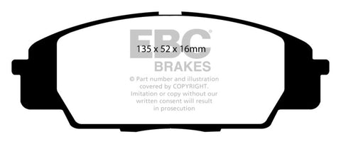 EBC 07-11 Acura CSX (Canada) 2.0 Type S Bluestuff Front Brake Pads - DP51254NDX