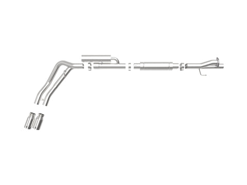 aFe Rebel Series 3in 409 SS Cat-Back Exhaust w/ Polish Tips 17-20 Ford F-250 V8 6.2L - 49-43117-P