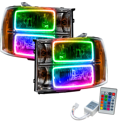 Oracle 07-13 GMC Sierra SMD HL - Square Ring Design - ColorSHIFT w/ Simple Controller - 7054-504