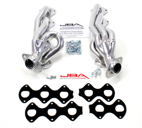 JBA 05-10 Ford F-Series 6.8L 3V V10 1-1/2in Primary Silver Ctd Cat4Ward Header - 1670SJS