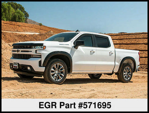 EGR 2019 Chevy 1500 Crew Cab In-Channel Window Visors - Matte - 571695
