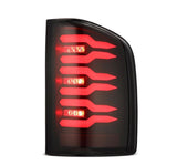 AlphaRex 07-14 Chevrolet Silverado 1500/2500HD/3500HD Luxx-Series LED Tail Lights Blk w/Smoked Lens - 620080