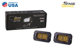 Diode Dynamics Stage Series 2 In LED Pod Sport - Yellow Fog Flush ABL (Pair) - DD6425P