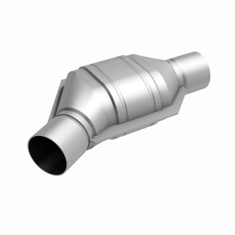 MagnaFlow Universal Catalytic Converter 2in Inlet/Outlet Angled Offset/Center Oval (California) - 444074