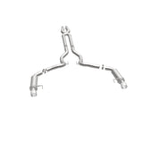 MagnaFlow Cat Back, SS, 3in, Competition, Dual Split Polished 4.5in Tips 2015 Ford Mustang GT V8 5.0 - 19101