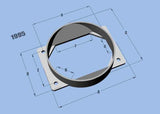 Vibrant MAF Sensor Adapter Plate for Mitsubishi applications use w/ 4.5in Inlet I.D. filters only - 1995