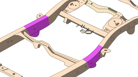 Rust Buster 4Runner & FJ Cruiser Mid Frame Repair Kit - Right - RB8421R