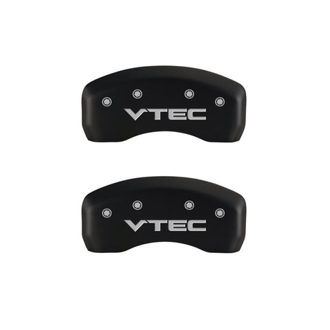 MGP 4 Caliper Covers Engraved Front & Rear Vtech Red finish silver ch - 39011SVTCRD