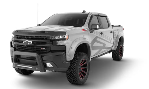 Bushwacker 20-21 Chevrolet Silverado 1500 Pocket Style Flares 4pc - Silver Ice Metallic - 40927-54