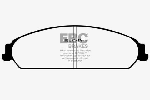 EBC 13-14 Chrysler 200 3.6 Redstuff Front Brake Pads - DP31724C