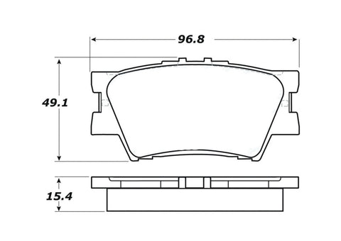 StopTech Street Touring 16-17 Toyota Camry Rear Brake Pads - 308.12120