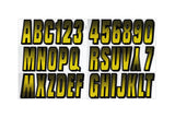Hardline Boat Lettering Registration Kit 3 in. - 300 Yellow/Black - YEBKG300