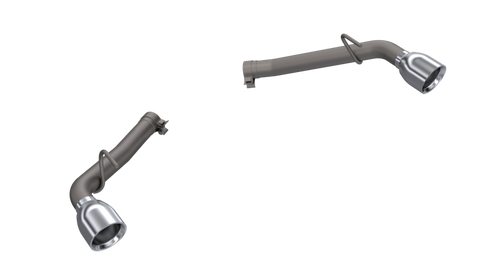 QTP 14-15 Chevrolet Camaro SS 6.2L 304SS Eliminator Muffler Delete Axle Back Exhaust w/4.5in Tips - 700114
