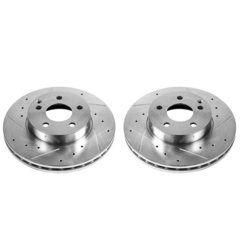 Power Stop 12-16 Mercedes-Benz C250 Front Evolution Drilled & Slotted Rotors - Pair - EBR876XPR