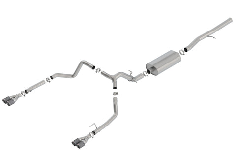 Borla 19 Chevrolet Silverado/GMC Sierra 1500 6.2L SS Touring Catback Exhaust - Carbon Fiber Tips - 140772CF