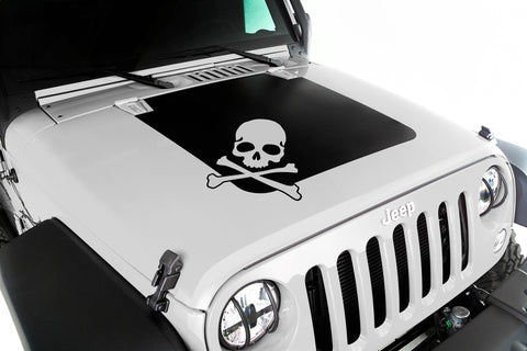 Rugged Ridge Hood Decal Skull 07-18 Jeep Wrangler - 12300.13