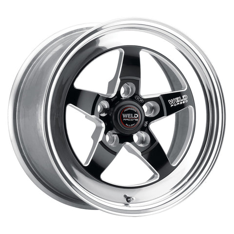Weld S71 15x4 / 5x4.75 BP / 1.5in. BS Black Wheel (Medium Pad) - Non-Beadlock - 71MB-504B15A